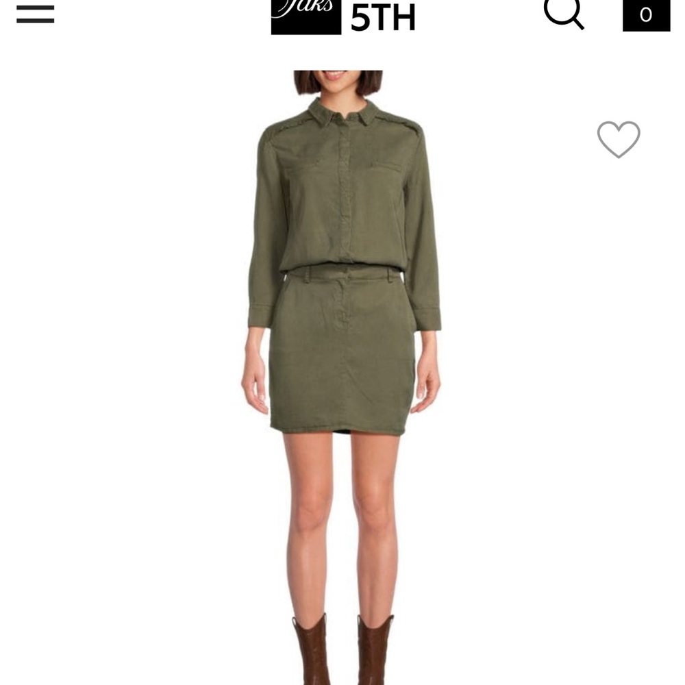 Etienne Marcel Military Green Mini Dress NWOT